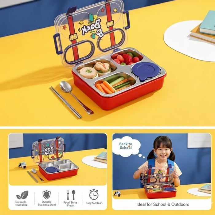 Imported Kids- 700 ml SS Lunch Box Stainless Steel, Leakproof Tiffin Box (price per pc)