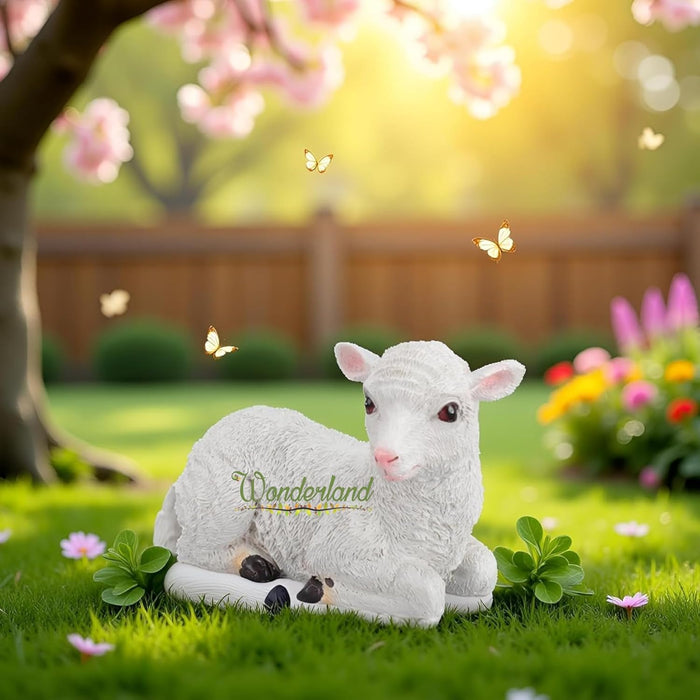 6 Inch Sitting Sheep Statue for Garden Décor|Outdoor Décor for Garden, Yard, Lawn, Patio| Gifting Purpose| Balcony Decoration