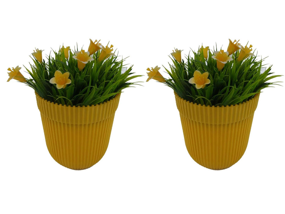 Wonderland (Set of 2 Yellow Fresh Plastic Garden Pot