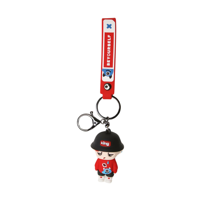 Wonderland Be Yourself Keychain in Red 2-in-1 Cartoon Style Keychain and Bag Charms Fun and Functional Accessories for Bags and Keys