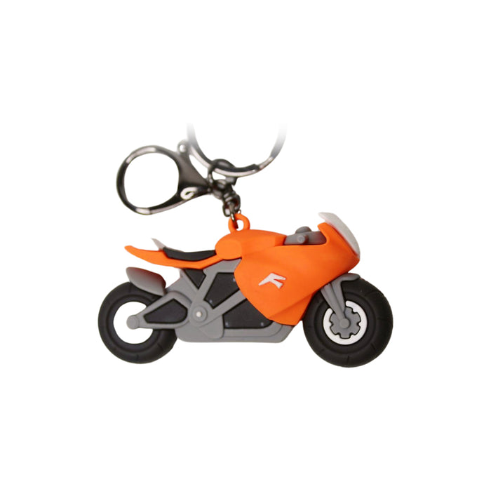 Wonderland bike Keychain in orange 2-in-1 Cartoon Style Keychain and Bag Charms Fun and Functional Accessories for Bags and Keys