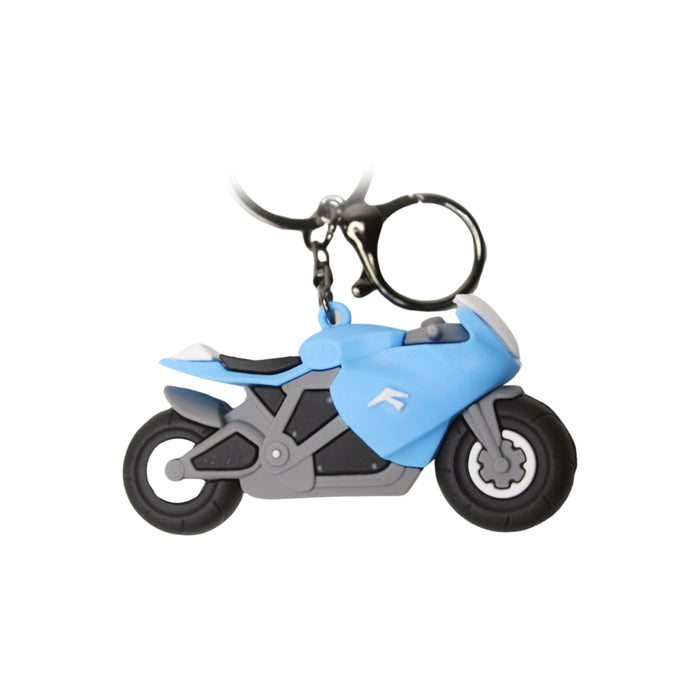 Wonderland bike Keychain in blue 2-in-1 Cartoon Style Keychain and Bag Charms Fun and Functional Accessories for Bags and Keys