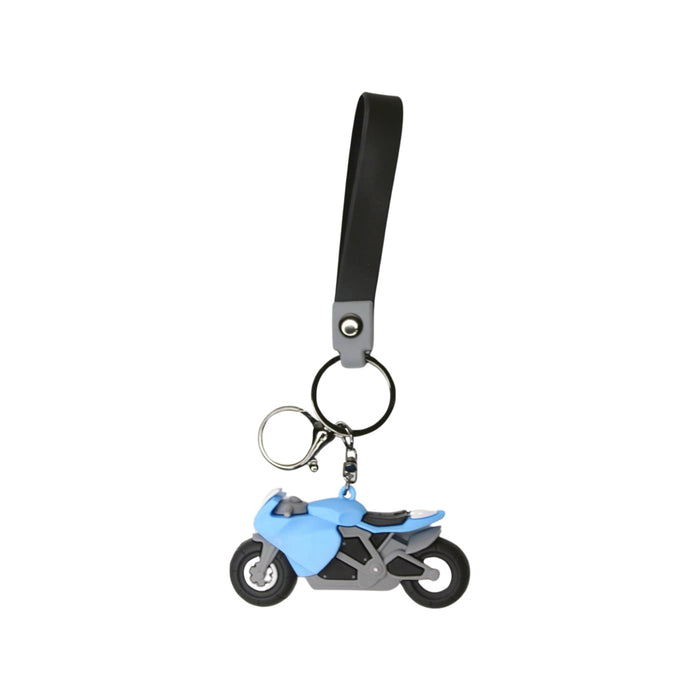 Wonderland bike Keychain in blue 2-in-1 Cartoon Style Keychain and Bag Charms Fun and Functional Accessories for Bags and Keys