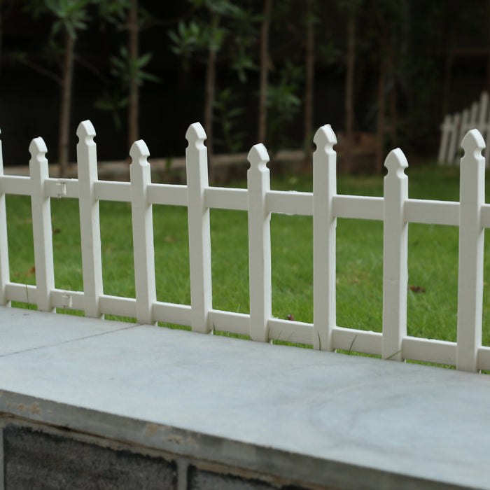 (Pack of 4 )Arrow Shape Pvc Picket Fence With spikes
