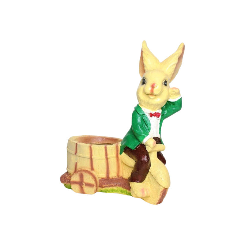 Resin Bunny Boy On Cycle for Home Decor, Garden Decoration,