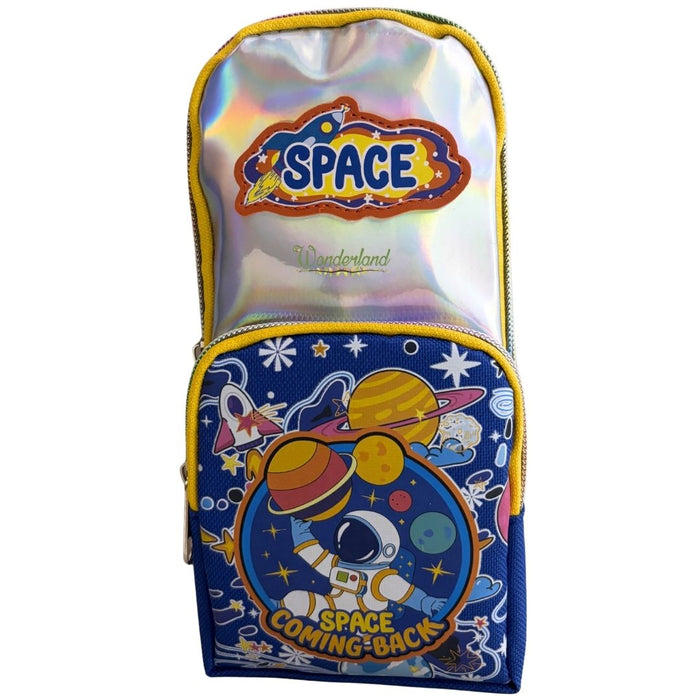 Space Explorer Mini Backpack Pencil Case –  Astronaut Stationery Pouch for Kids
