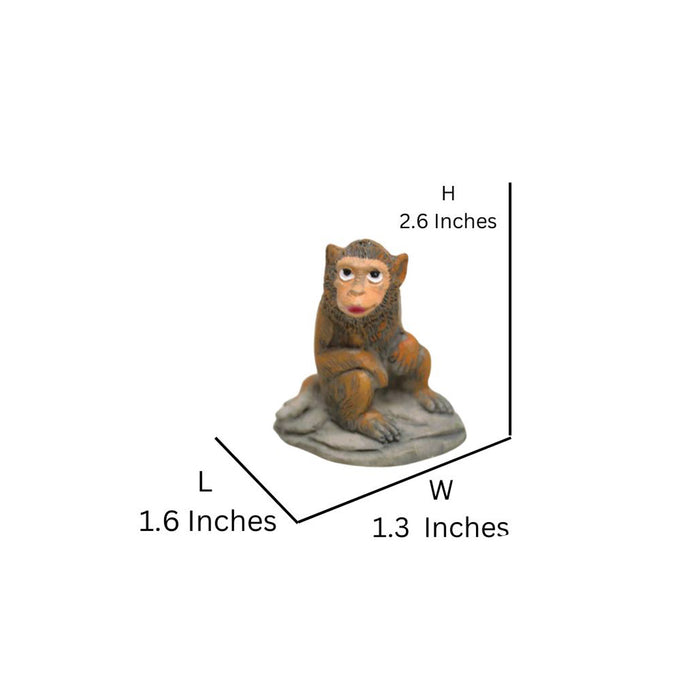 Wonderland (set of 2)  resin miniature monkey figurine