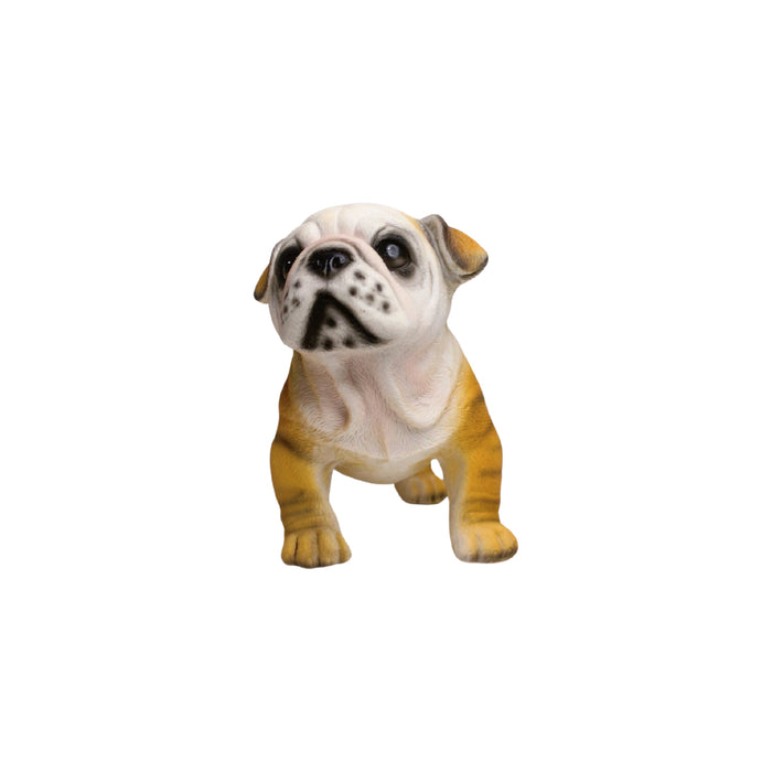 Wonderland Bulldog Statue Resin puppy garden decoration| Resin dog figurine| Dog lover garden gift