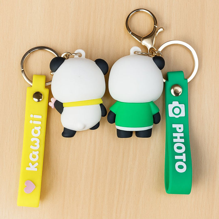 Wonderland Kawaii style ( set of 2) Happy Panda Keychain Set of 2