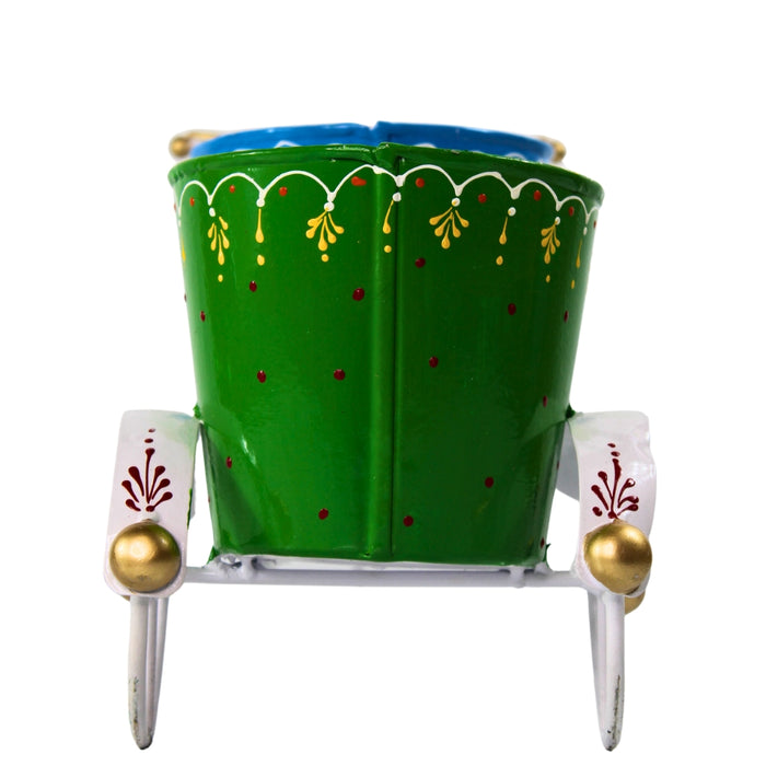 Wonderland Bicycle Pot Stand With Two Attached  Buckets - Flower Display Stand for Patio Deck Garden Lawn - Outdoor Flower Pots Stand Plant Accessories