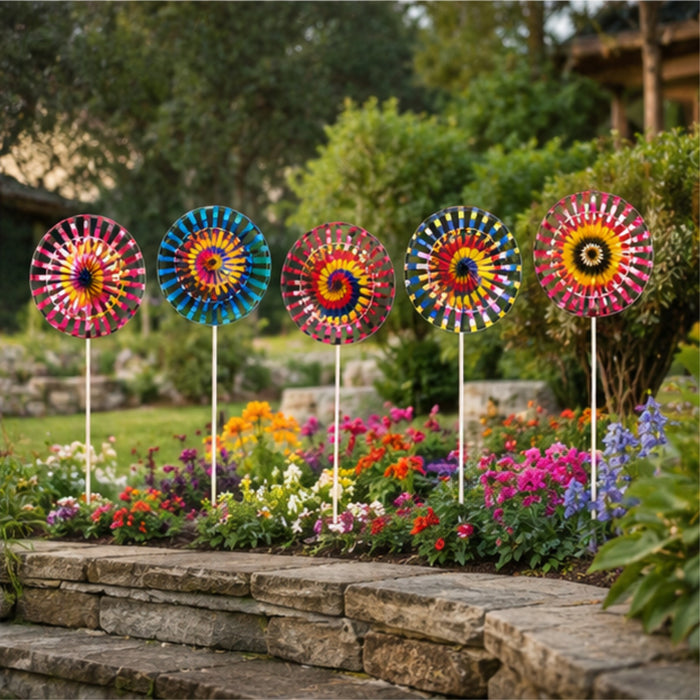 5 Pc Colorful Garden Windmill Decorative Pinwheel |