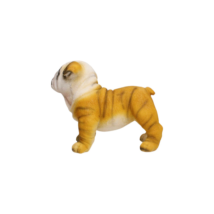 Wonderland Bulldog Statue Resin puppy garden decoration| Resin dog figurine| Dog lover garden gift