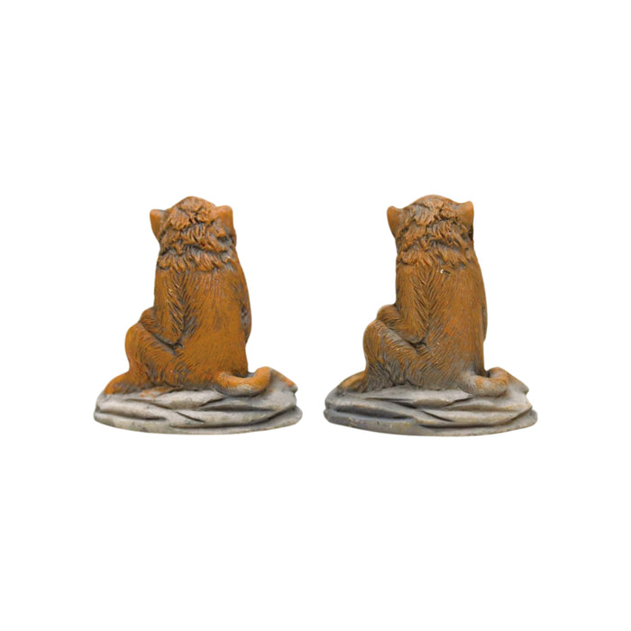 Wonderland (set of 2)  resin miniature monkey figurine