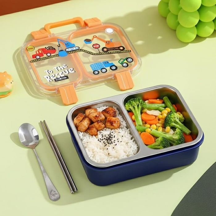 Kids- 700 ml SS Lunch Box Stainless Steel, Leakproof Tiffin Box (price per pc)( Imported )