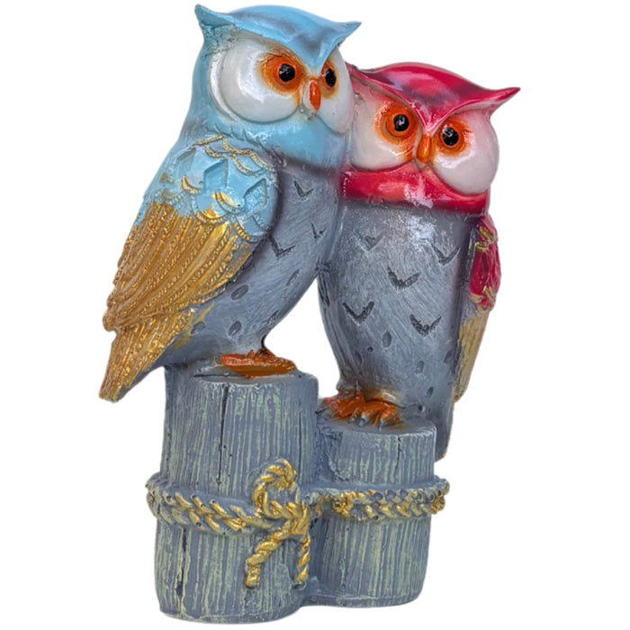 Wonderland Owl Couple Figurine Statue for Home Decor and Gifting