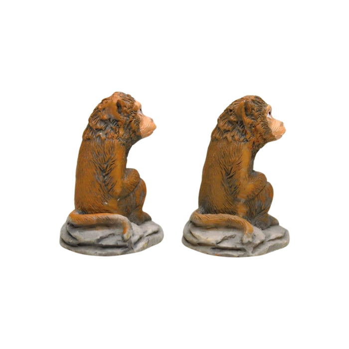 Wonderland (set of 2)  resin miniature monkey figurine