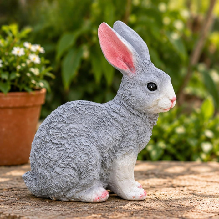 ( Set of 2)  Resin garden decor Sitting and Standing Rabbits & Single Sitting & Standing Bunny