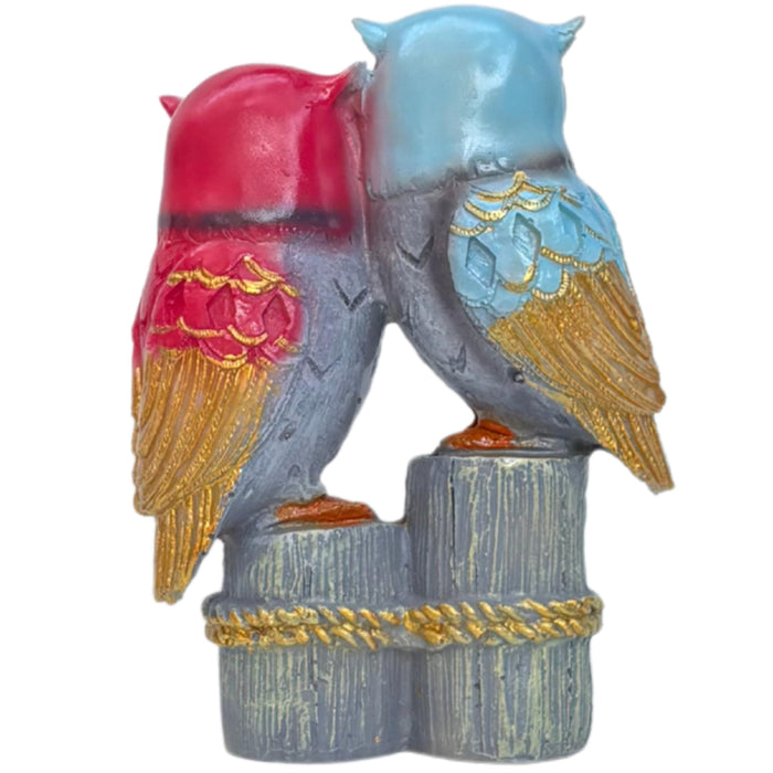 Wonderland Owl Couple Figurine Statue for Home Decor and Gifting