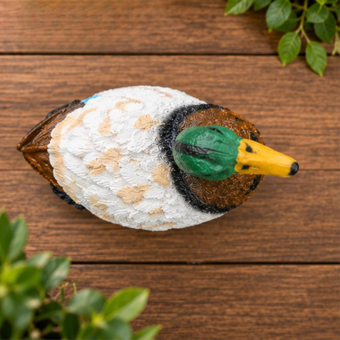 (Set of 2) Green Ducks Statue for Home and Garden Decoration
