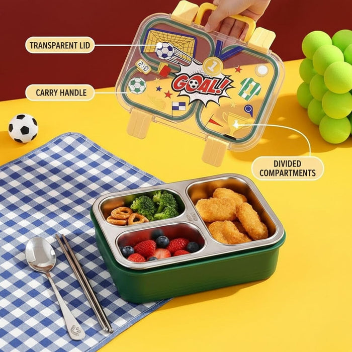 Multi color Kids- 700 ml SS Lunch Box Stainless Steel, Leakproof Tiffin Box (price per pc)