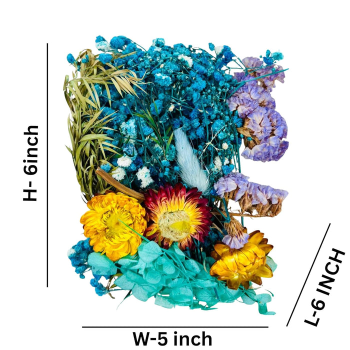Wonderland Dried Flowers for Resin, 6 pc Natural Flowers and Leaves Compressed,DIY Pressed Flowers for Jewelry, Candles, Soap, Nail Production