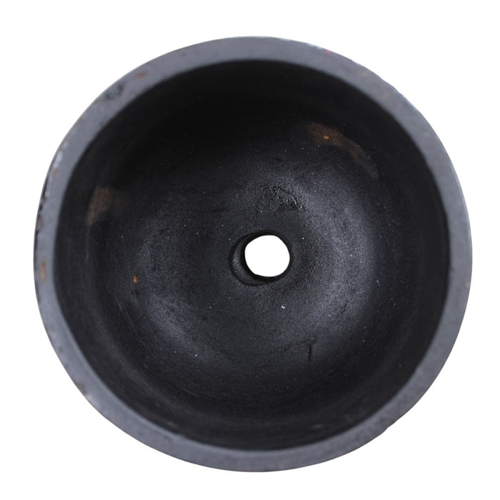 Wonderland Black Ceramic Planter/Pot with Mandala Art Design - Decorative Hand-Painted Look Flower Pot for Home Decor, Indoor/Outdoor Plants