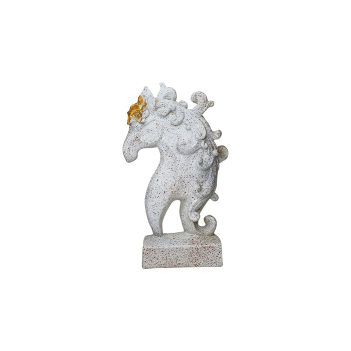 Wonderland resin white horse statue | home décor and gift items