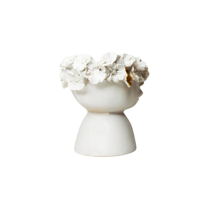 Wonderland resin white girl shape planter| home décor and gift items