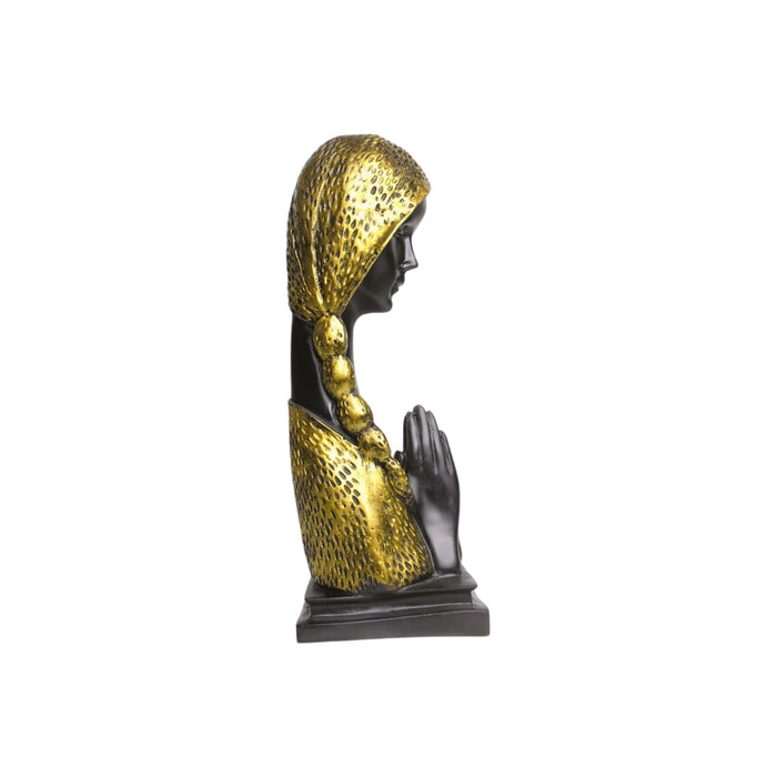 Wonderland Style  1 Namaste Folded Hands Lady statue for home decor, home decoration, gift, gifting