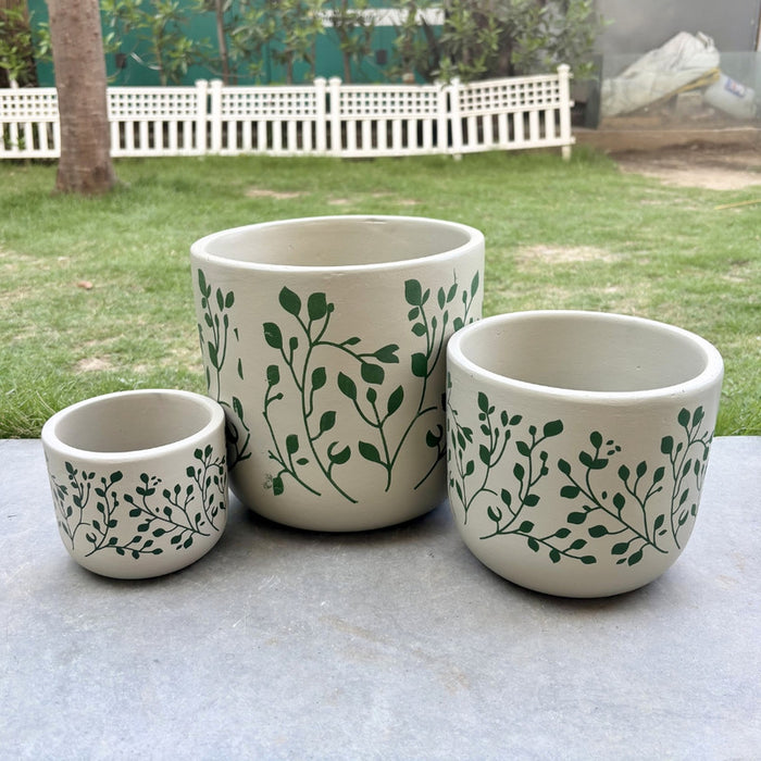 Terracotta Set of 3 planter- small , big medium