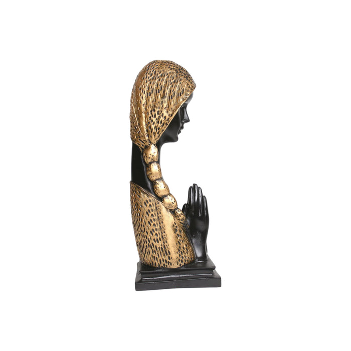 Wonderland Style 2  Namaste Folded Hands Lady statue for home decor, home decoration, gift, gifting