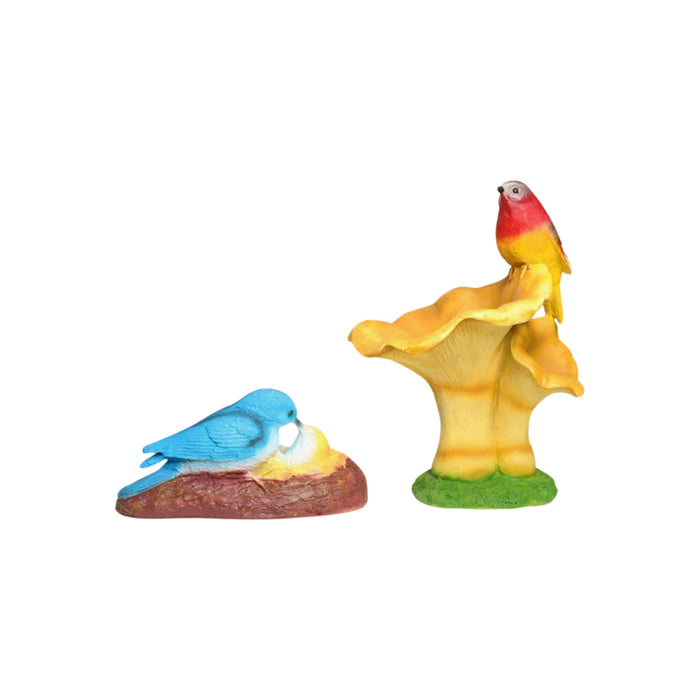 Wonderland Set of 2 (Combo) Robin on Tree wall decoration and Bird Feeder statue for home, garden, balcony, terrace decoration