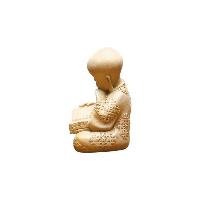 Wonderland  6.5 inches height Baby monk in Book reading position | polyresin buddha reading book statue