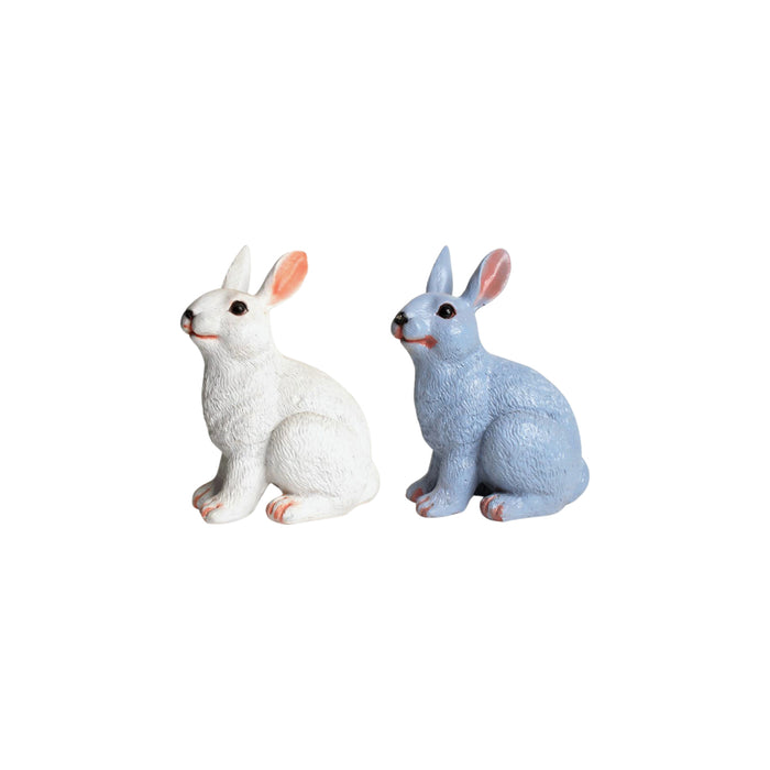 Wonderland SET of 2 Rabbits made of Resin Statue for garden decoration, home decor, balcony decoration