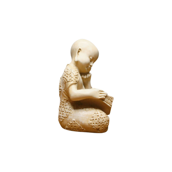 Wonderland  6.5 inches height Baby monk in Book reading position | polyresin buddha reading book statue