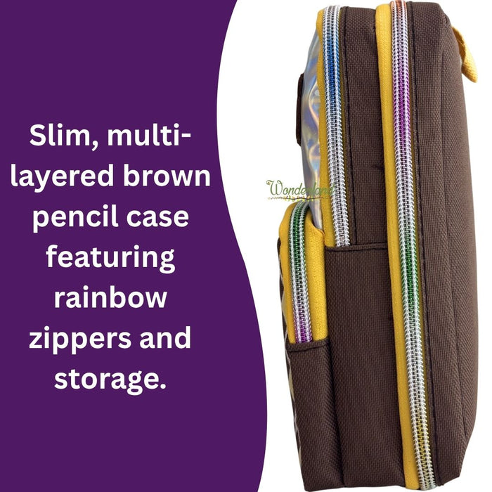 Kawaii Capybara Pencil Case – Multi-Compartment Stationery Pouch with Clear Window & Pastel Aesthetic