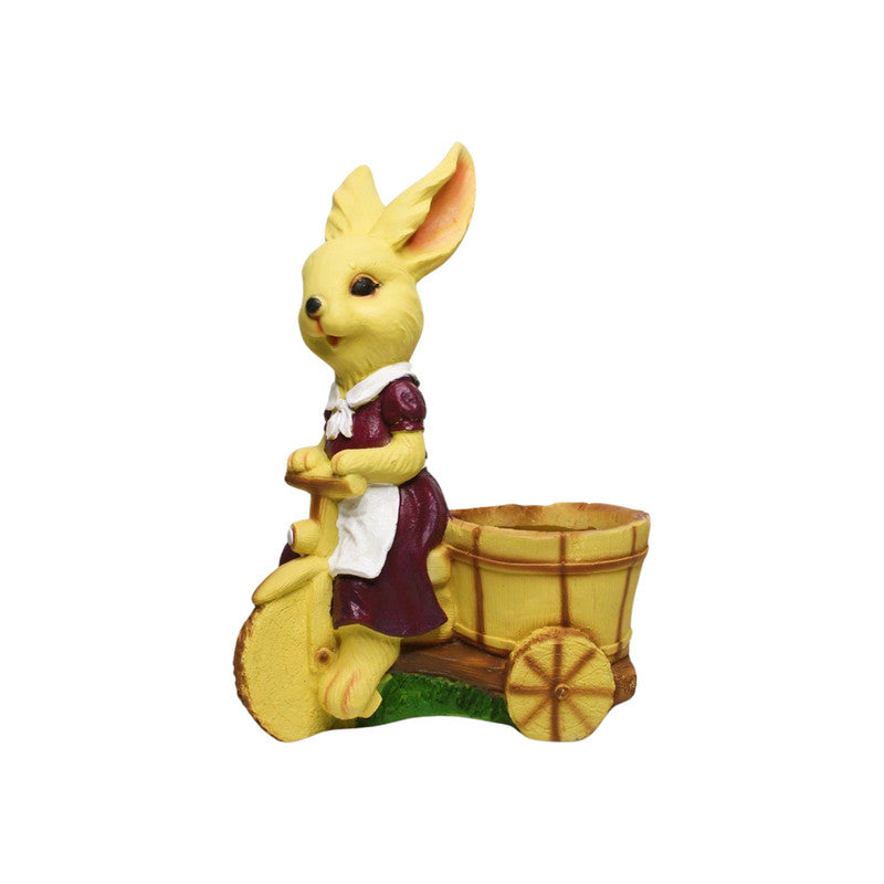 Resin Bunny Girl On Cycle for Home Decor, Garden Decoration,