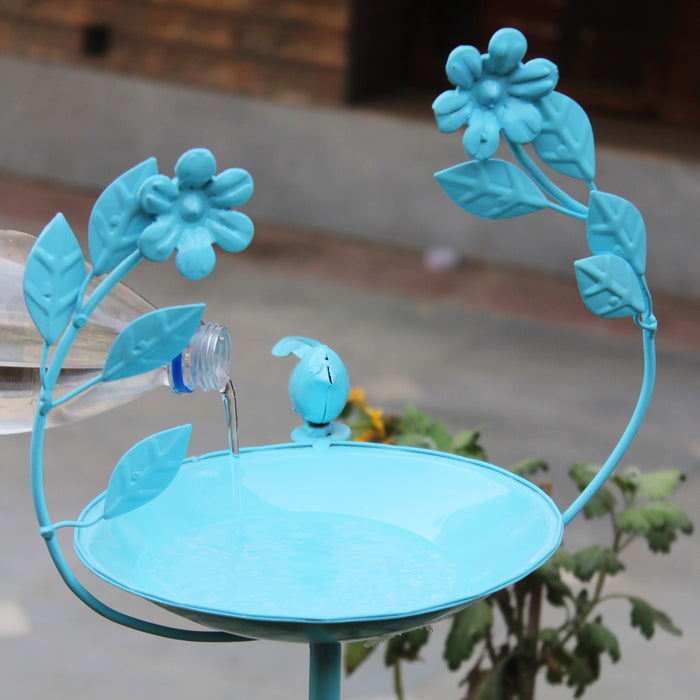 Wonderland Metal 2 in 1  Birdfeeder and birdstand  Stand Blue Color
