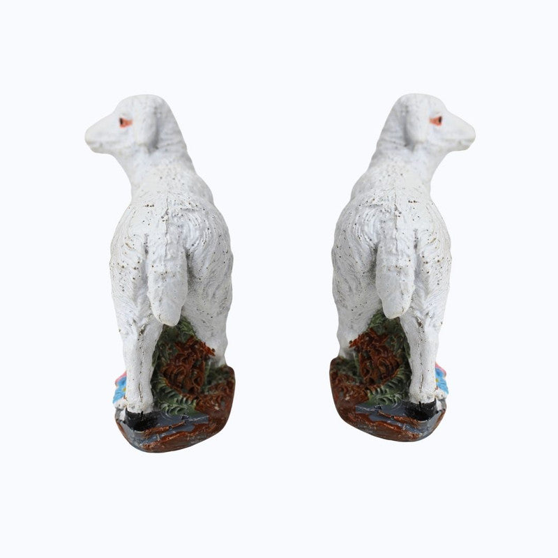 Wonderland Decorative White Lamb Figurines (Set of 2)
