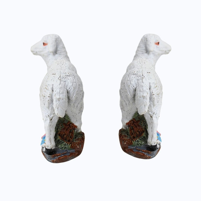 Wonderland Decorative White Lamb Figurines (Set of 2)