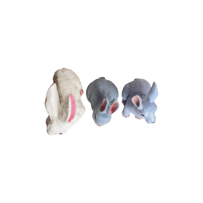 Wonderland SET of 3 Rabbits made of Resin Statue for garden decoration, home decor, balcony decoration