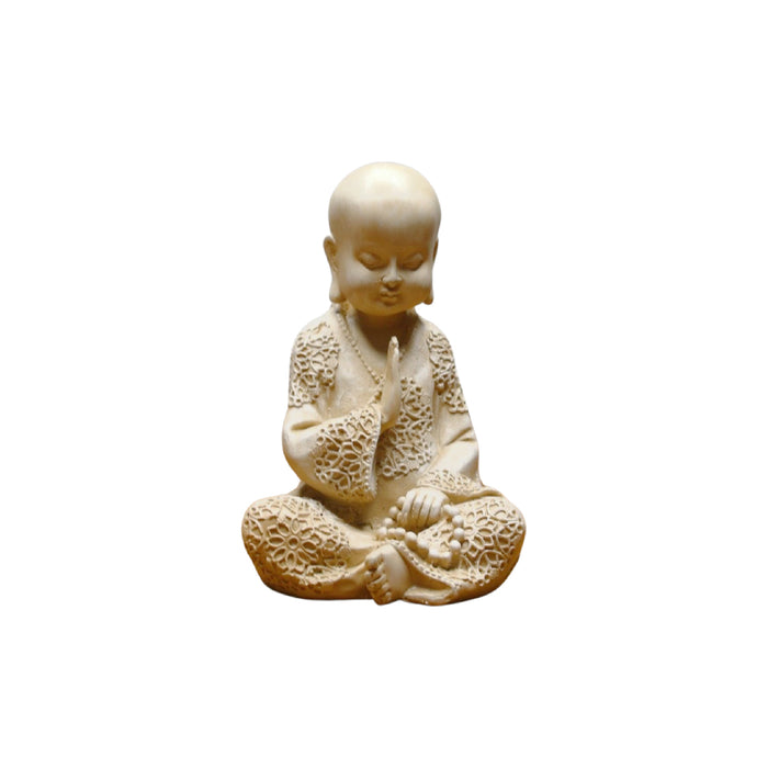 Wonderland  6.5 inches height Baby monk in prayer position| resin monk statue| zen buddha statue