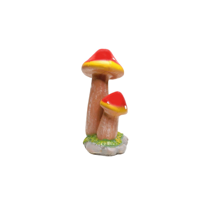 Wonderland resin mushroom garden décor in red| garden statue |Outdoor mushroom sculpture|Whimsical garden mushroom