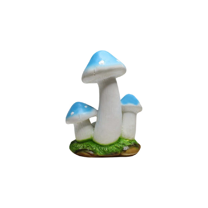 Wonderland resin mushroom garden décor in blue | garden statue |Resin mushroom statue|Decorative garden mushroom