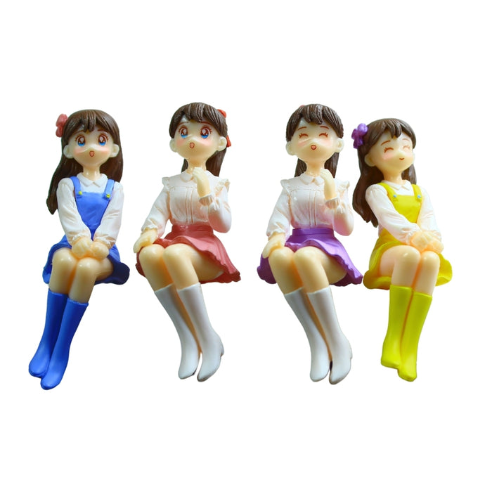 Wonderland (Set of 4 Sweetheart Dolls Home, Car and Office Decor Figurine (Multicoloured)
