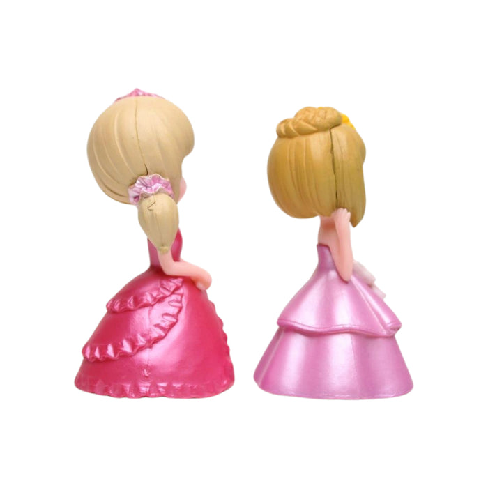 Wonderland Miniature toys Dressed Girls - Blue + Pink