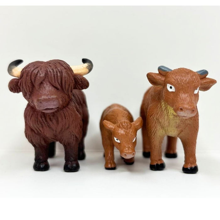 Wonderland Set of 3 Durable Farm Collection Figures| Animal Miniature Fairy Garden Accessory| Resin mini Charm for Garden, DIY Craft, Dollhouse