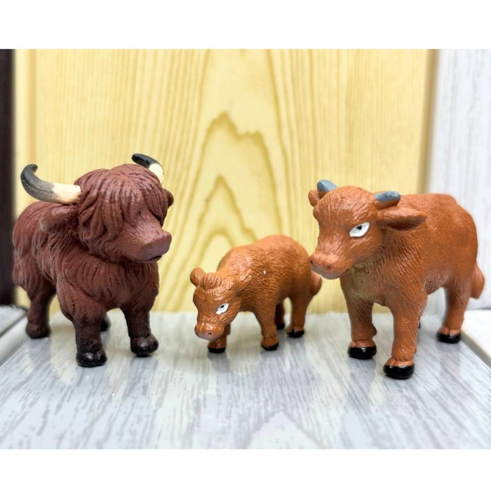 Wonderland Set of 3 Durable Farm Collection Figures| Animal Miniature Fairy Garden Accessory| Resin mini Charm for Garden, DIY Craft, Dollhouse