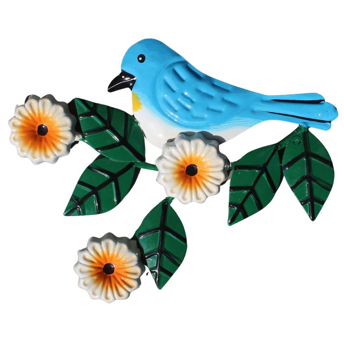 Wonderland set of 3Handcrafted Metal Yellow Bird on Branch Wall Art | Oriole Inspired Decorative Wall Hanging | Home & Garden Decor