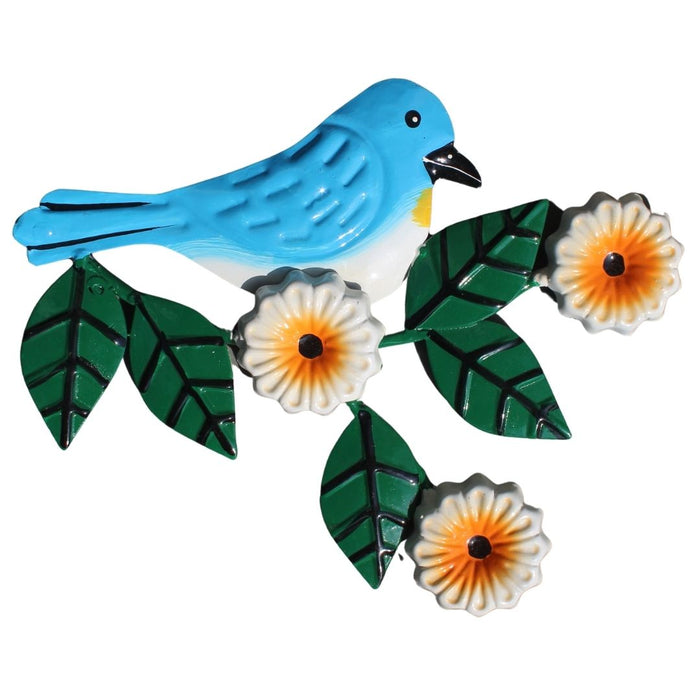 Wonderland set of 3Handcrafted Metal Yellow Bird on Branch Wall Art | Oriole Inspired Decorative Wall Hanging | Home & Garden Decor